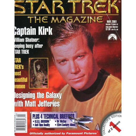 None Other - Star Trek The Magazine 2001 May Captain Kirk William Shatner Beautiful Girls C-9